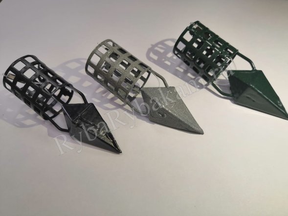 Кормушка Vikfish сербская пуля D25, 70 гр. леска, ил