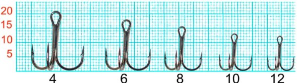 Крючок-тройник FISH SEASON с кругл. поддевом №3/0 Red 4шт 11030R-0033F