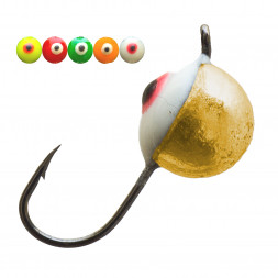 Мормышка вольфрамовая Lumicom Полусфера окун./фосф. глаз Ф6 AuP